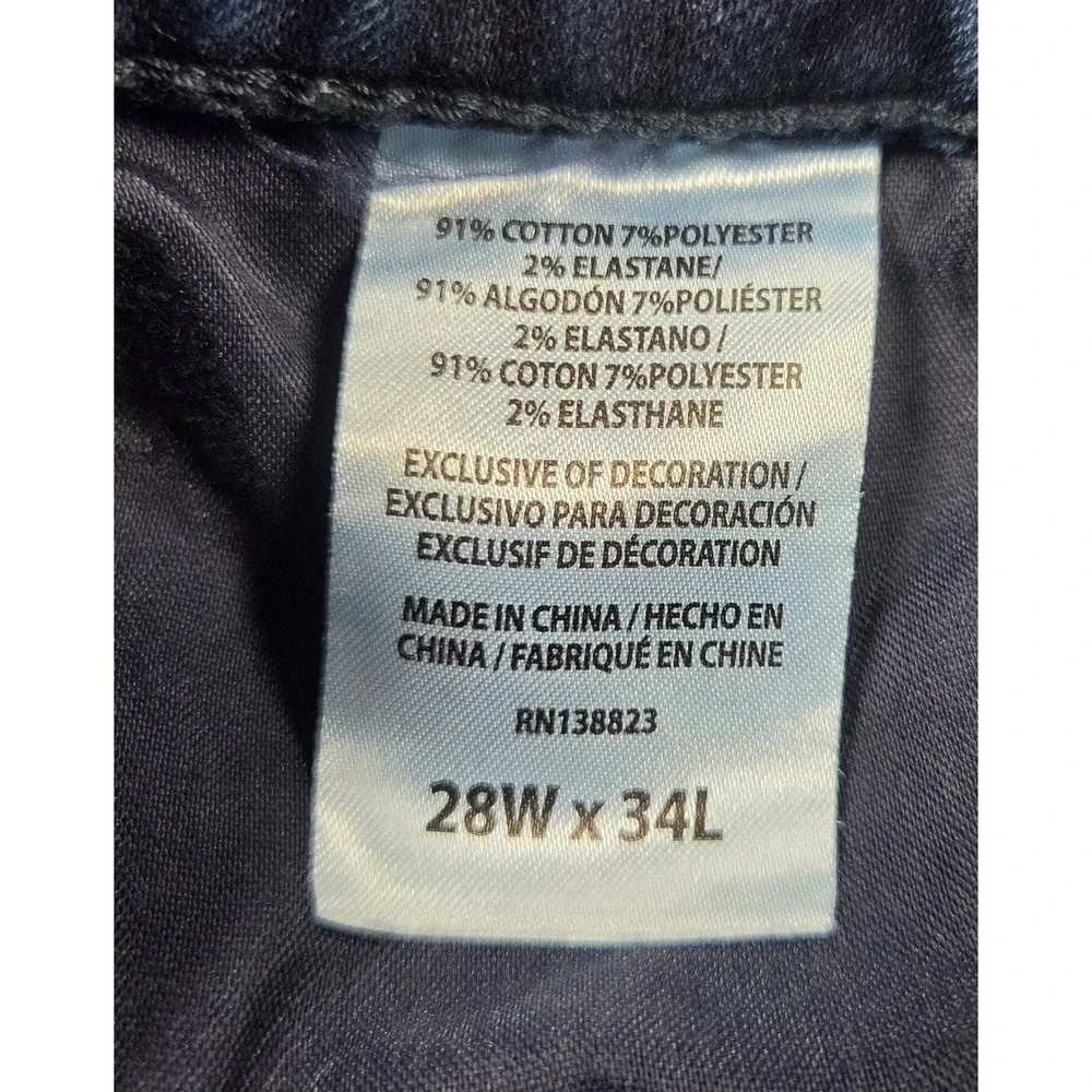 Shyanne Super Bell Bottom Y2K Flare Jeans Womens 28x34 Blue Dark Wash Jewels